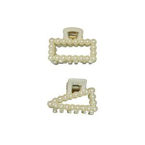 MINI FAUX PEARL CLAW CLIP DUOS (GEOMETRIC PACK)